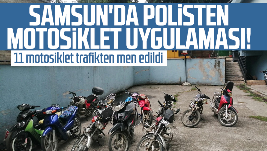 Samsun Da Polisten Motosiklet Uygulamas Motosiklet Trafikten Men