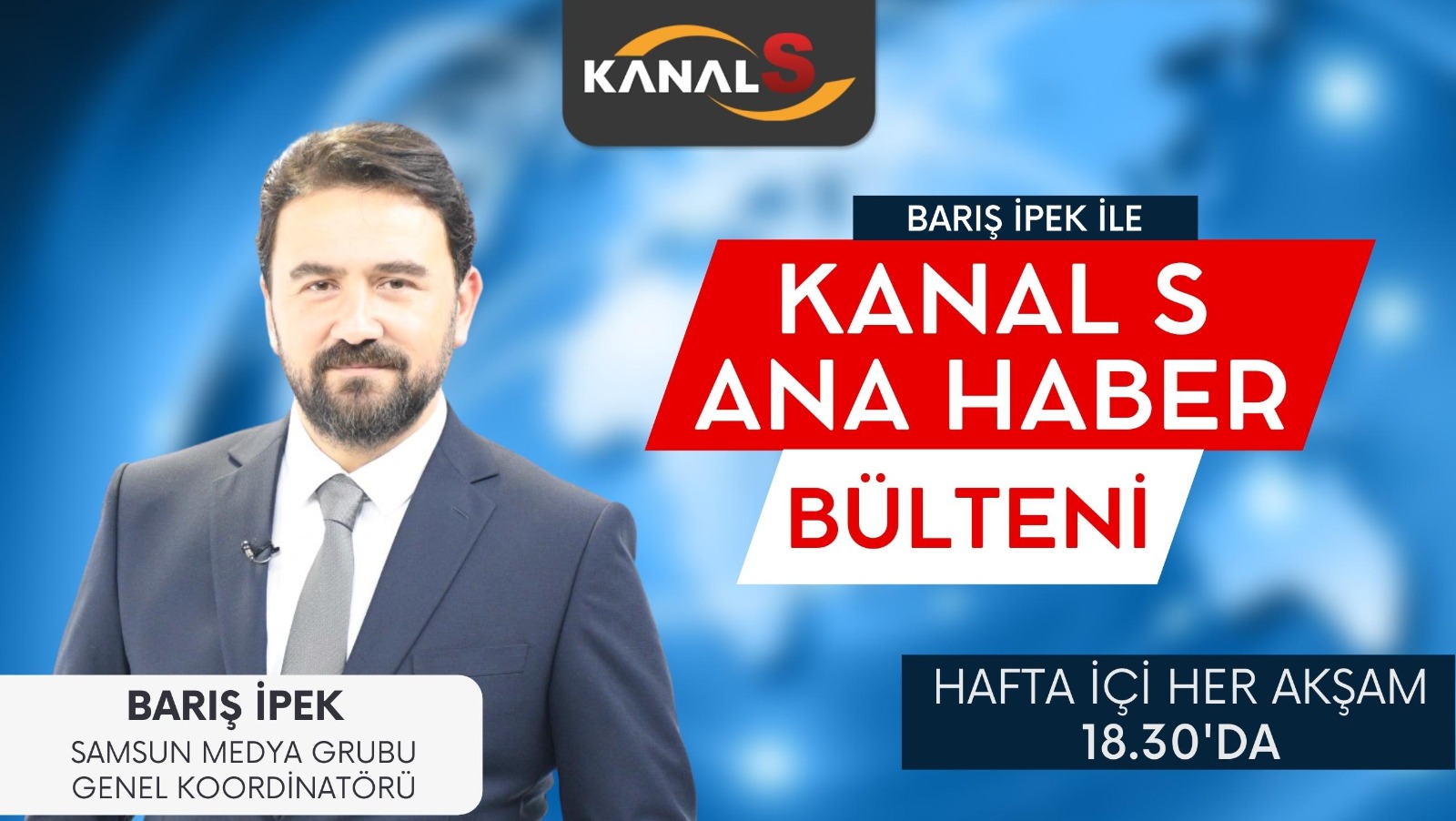 Barış İpek ile Kanal S Ana Haber Bülteni 8 Kasım Salı Samsun Haber