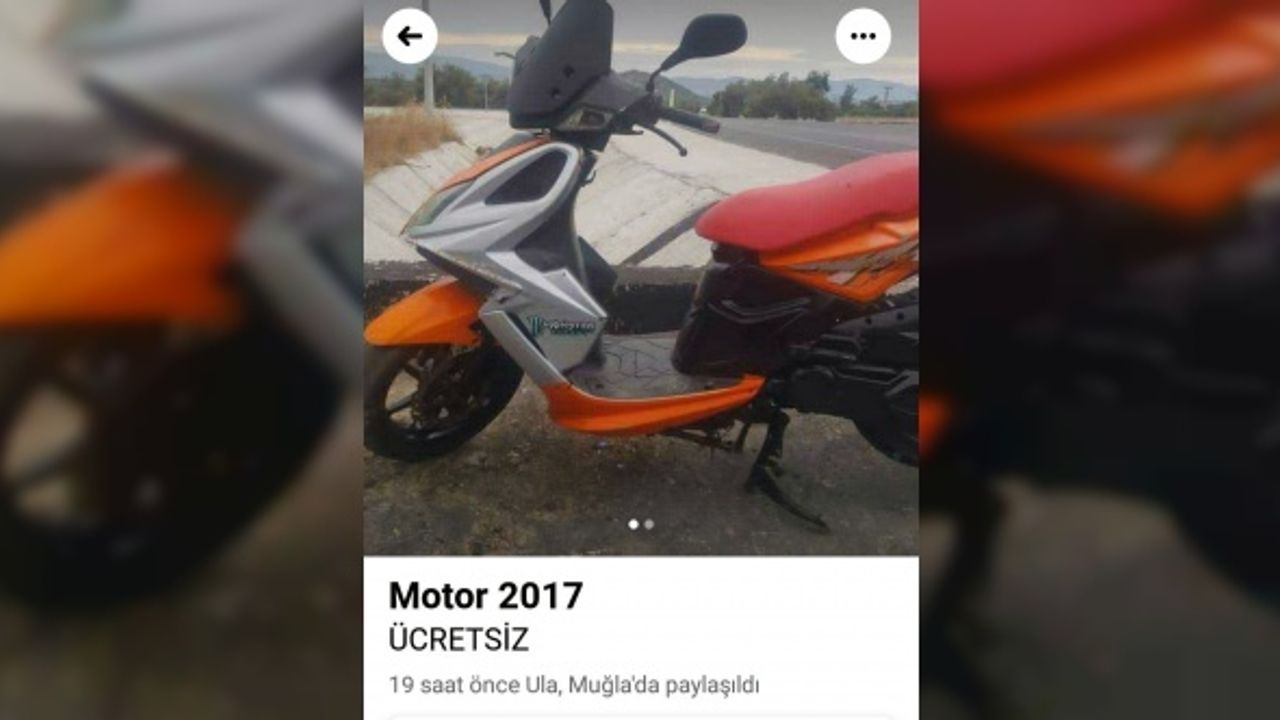 Çalıntı motosiklet, sosyal medyadan bulundu