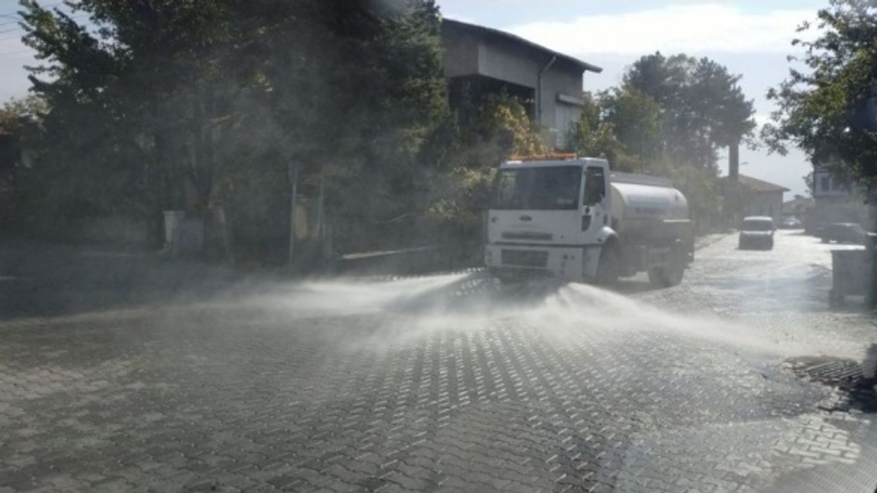 Safranbolu'da sokaklar dezenfekte edildi