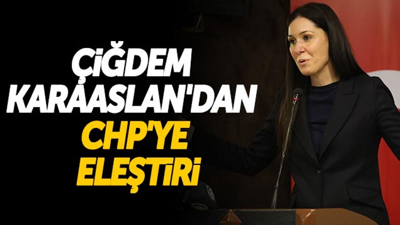 Çiğdem Karaaslan'dan CHP'ye Eleştiri