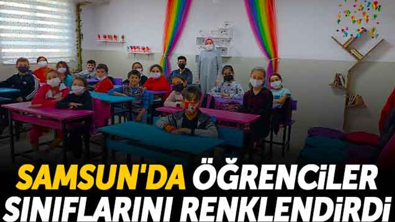 Samsun'da Öğrenciler Sınıflarını Renklendirdi