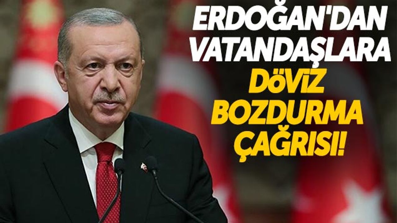 Cumhurbaşkanı Erdoğan'dan Vatandaşlara Döviz Bozdurma Çağrısı!