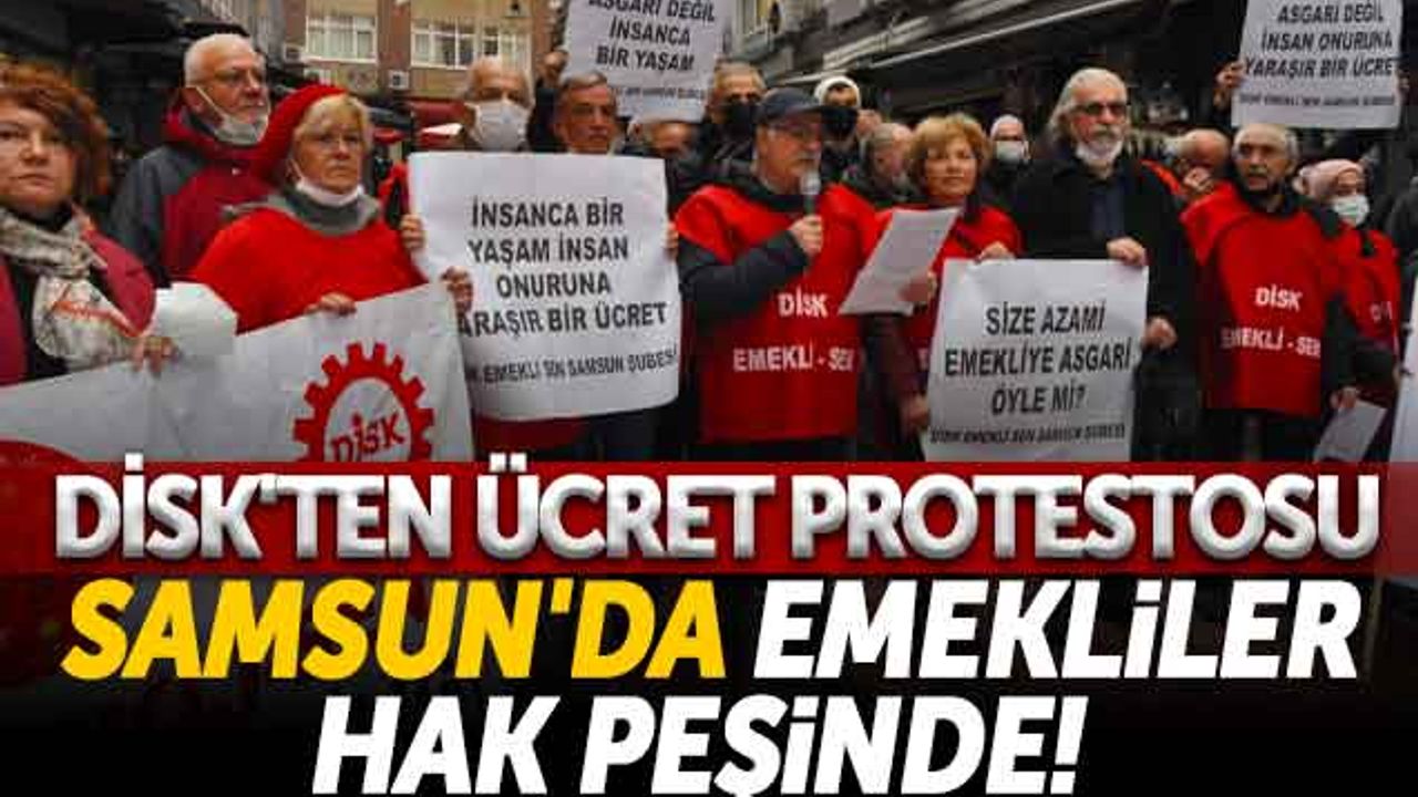 Samsun'da Emekliler Hak Peşinde! DİSK'ten Ücret Protestosu