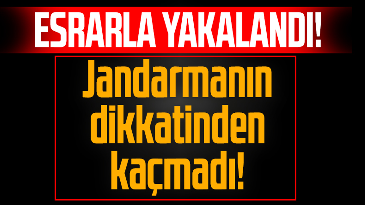 Samsun'da Jandarmanın Dikkatinden Kaçmadı! Esrarla Yakalandı