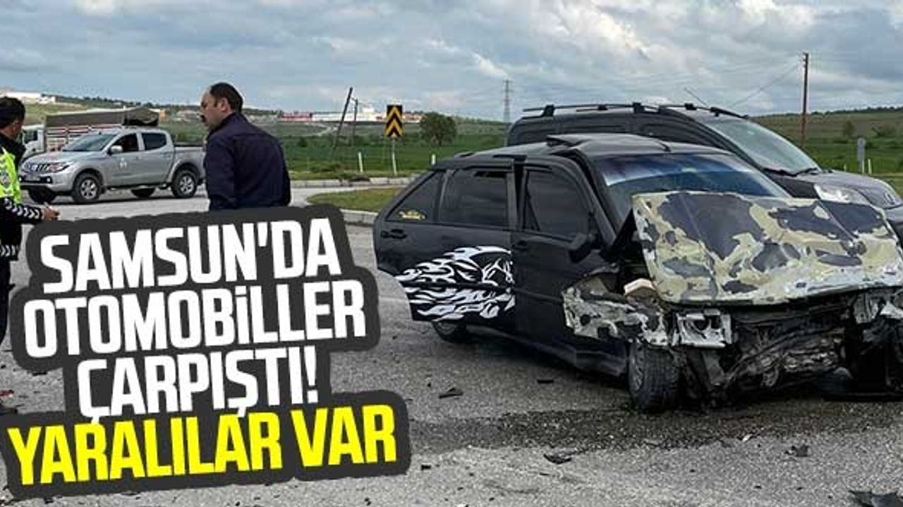 Samsun'da Otomobiller Çarpıştı! Yaralılar Var