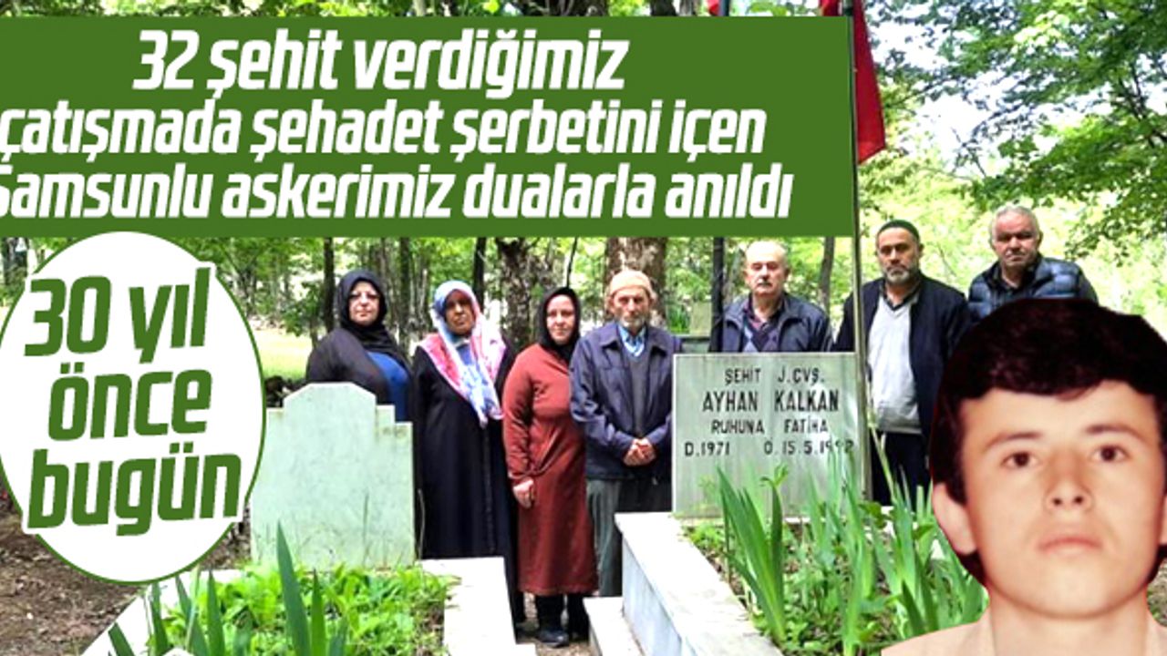 Samsun'da şehit Jandarma Çavuş Ayhan Kalkan dualarla anıldı