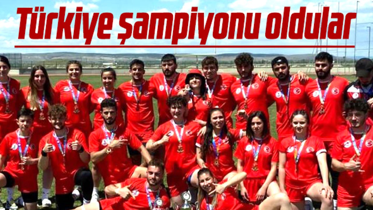 Samsun OMÜ Kadın Ragbi takımı Türkiye şampiyonu oldu
