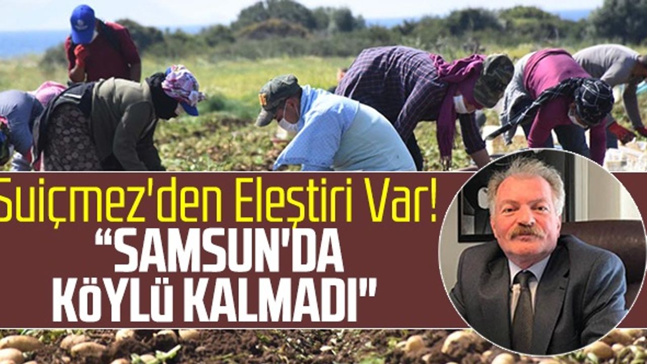 Suiçmez'den Eleştiri Var! "Samsun'da Köylü Kalmadı"