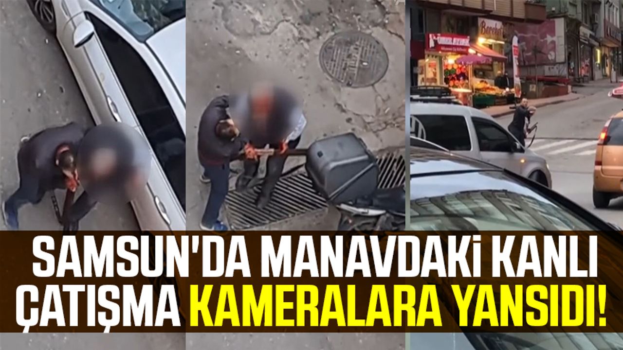 Samsun'da Manavdaki Kanlı Çatışma Kameralara Yansıdı!