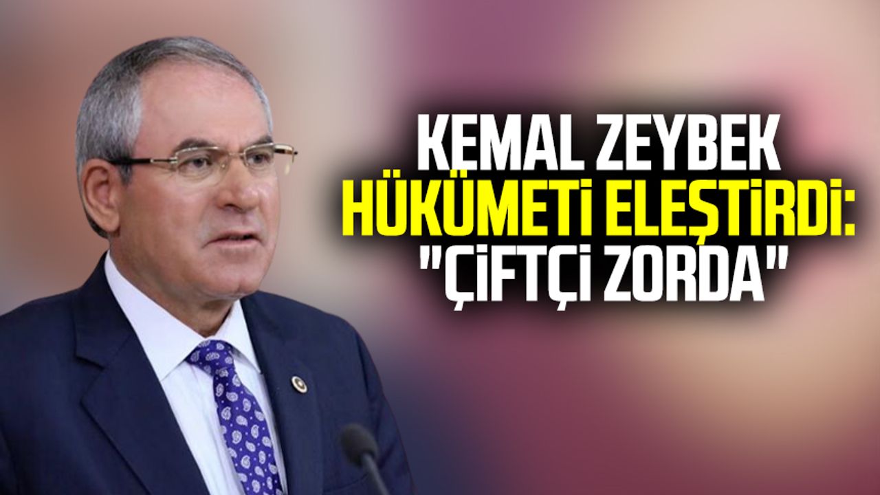 CHP Samsun Milletvekili Kemal Zeybek hükümeti eleştirdi: "Çiftçi zorda"