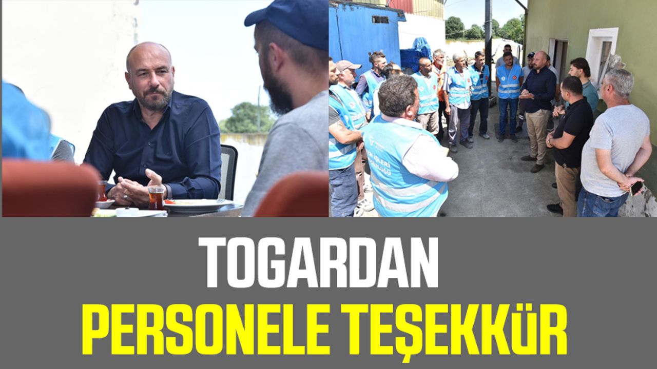 Tekkeköy Belediye Başkanı Hasan Togar'dan personele teşekkür