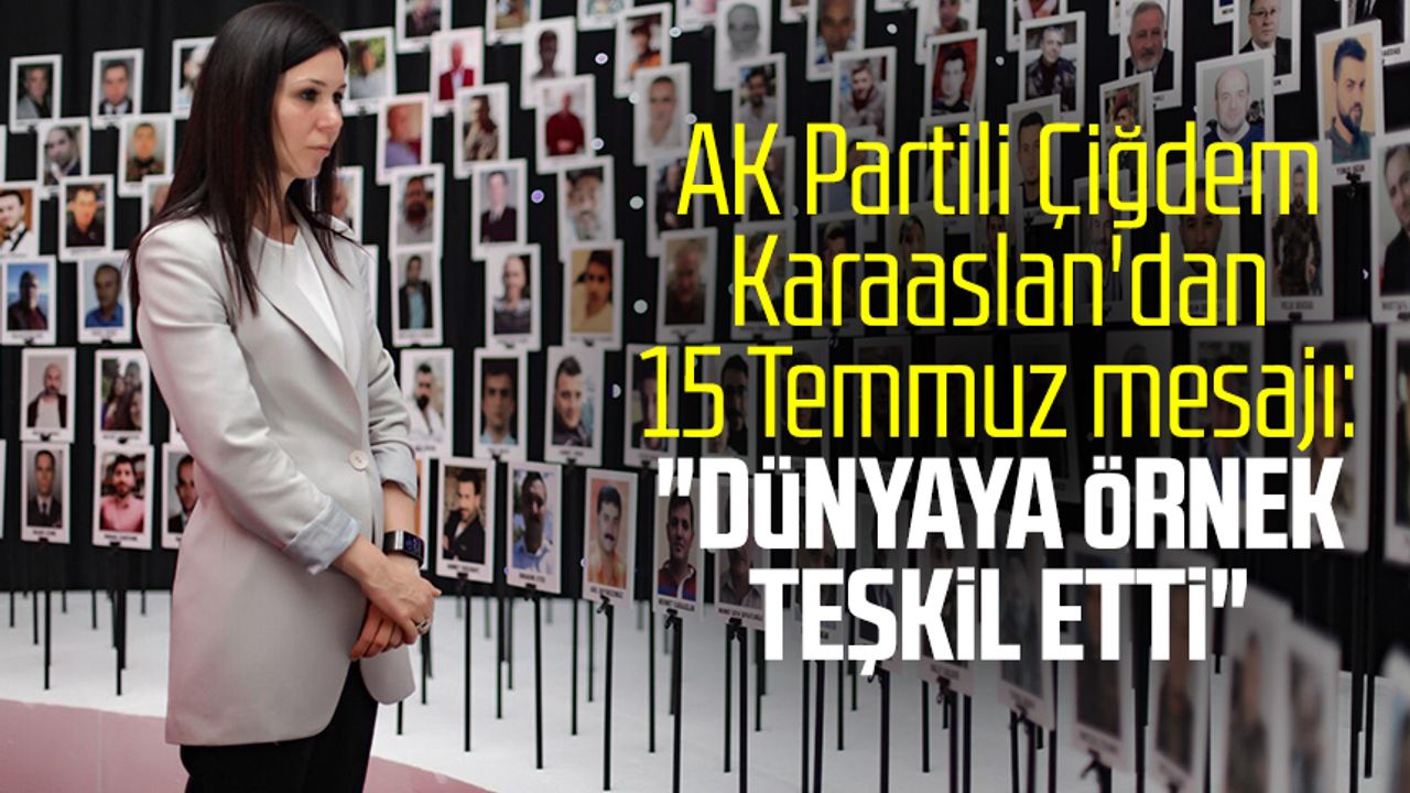 AK Partili Çiğdem Karaaslan'dan 15 Temmuz mesajı: "Dünyaya örnek teşkil etti"