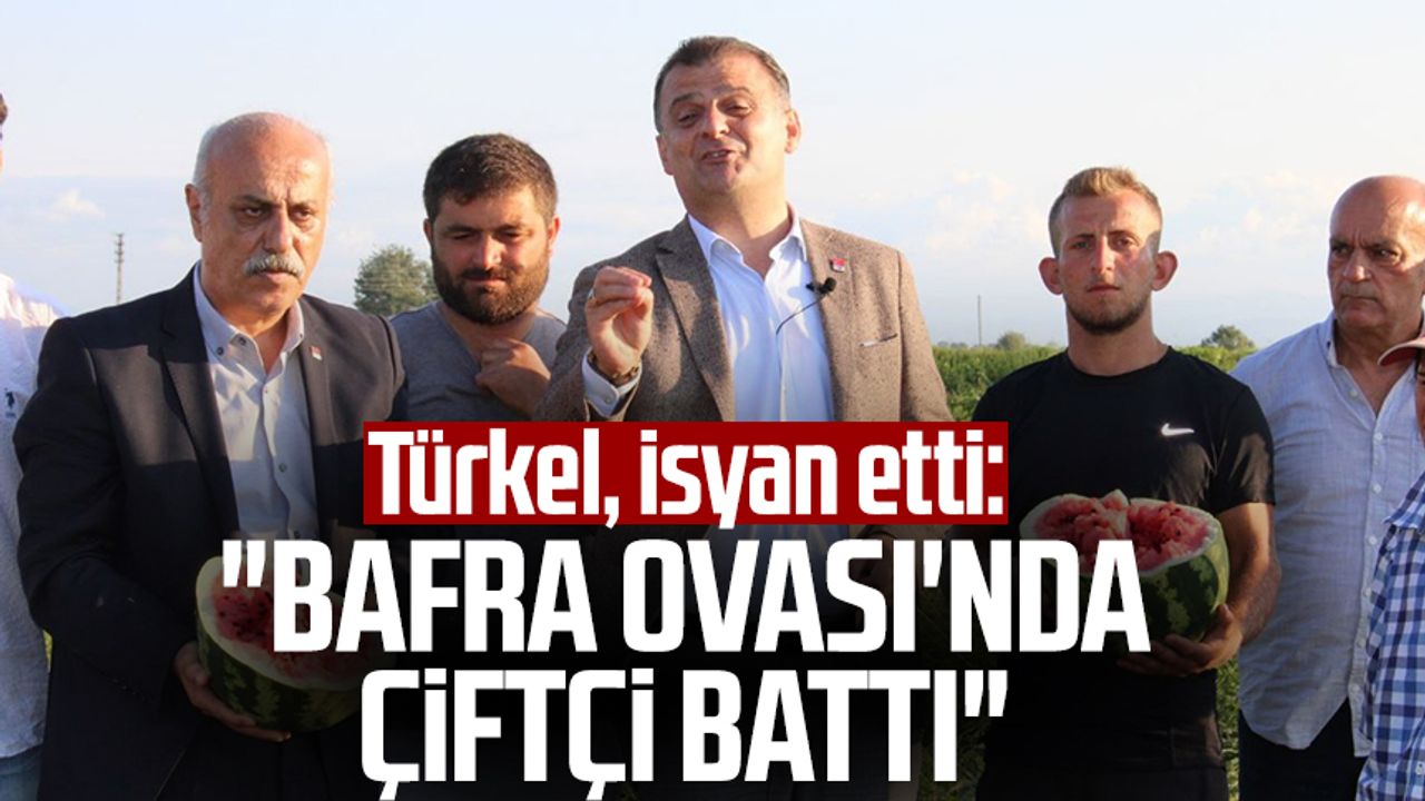 CHP Samsun İl Başkanı Fatih Türkel isyan etti: "Bafra Ovası'nda çiftçi battı"
