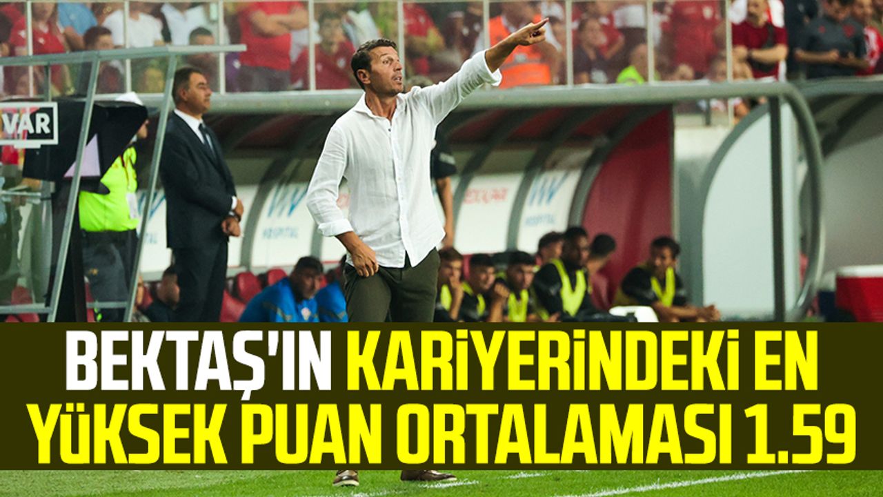 Samsunspor Teknik Direktörü Bayram Bektaş'ın kariyerindeki en yüksek puan ortalaması 1.59