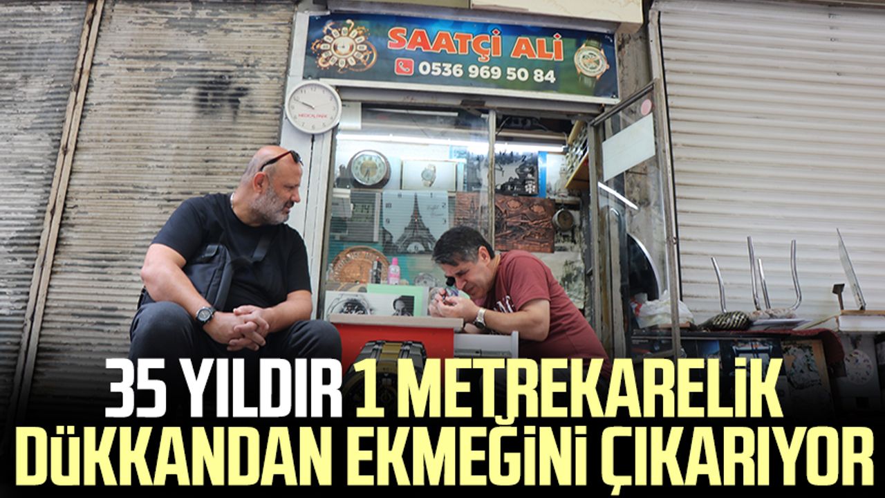 Samsun'da 1 metrekarelik dükkandan ekmeğini çıkarıyor