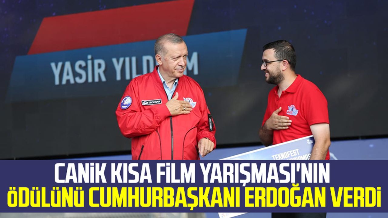 Canik Kısa Film Yarışması'nın kazananları belli oldu! Birincilik ödülünü Cumhurbaşkanı Erdoğan verdi