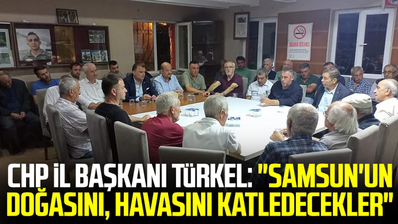 CHP İl Başkanı Fatih Türkel: "Samsun'un doğasını, havasını katledecekler"
