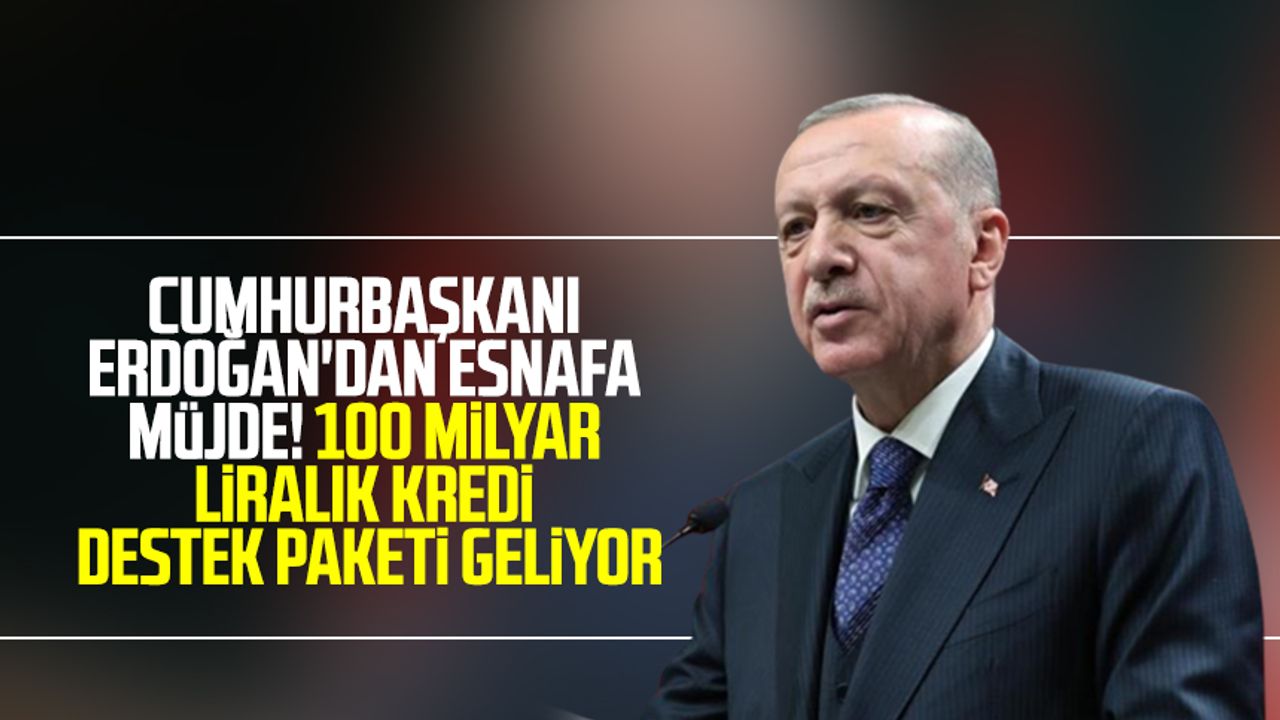 Cumhurbaşkanı Erdoğan'dan esnafa müjde! 100 milyar liralık kredi destek paketi geliyor