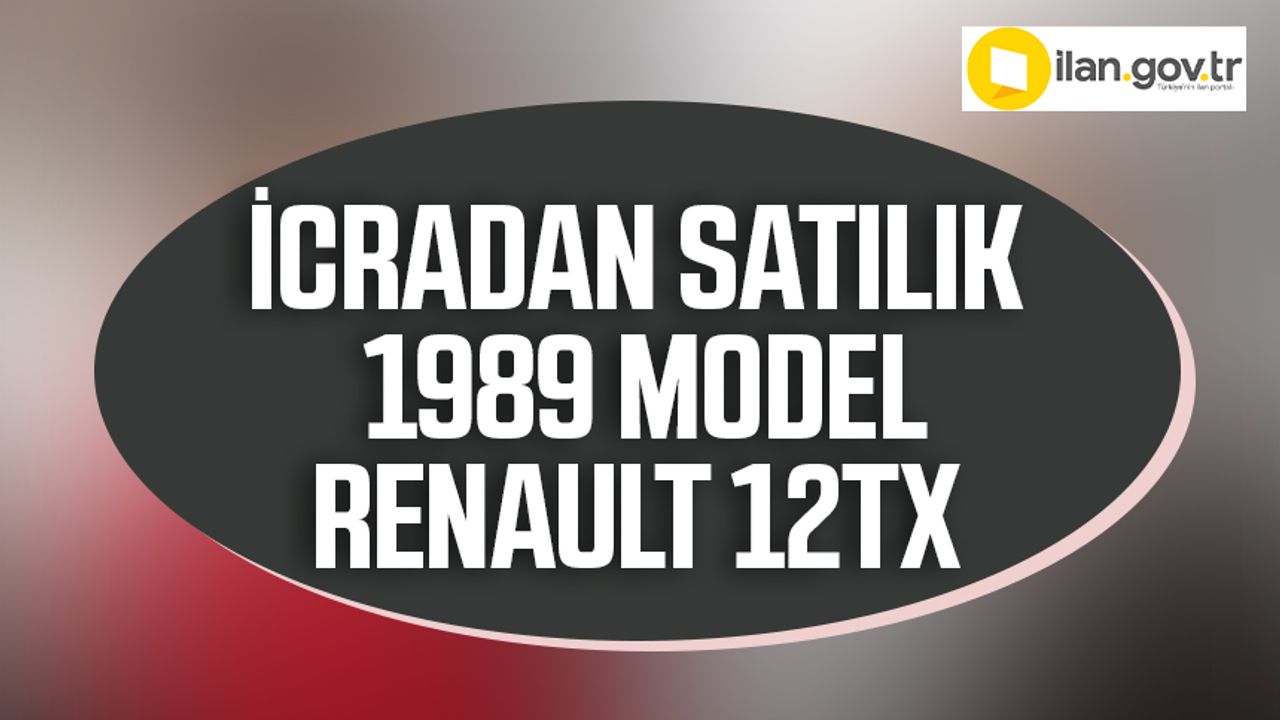İcradan satılık  1989 model Renault 12TX
