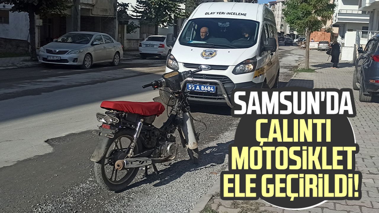 Samsun'da çalıntı motosiklet ele geçirildi!
