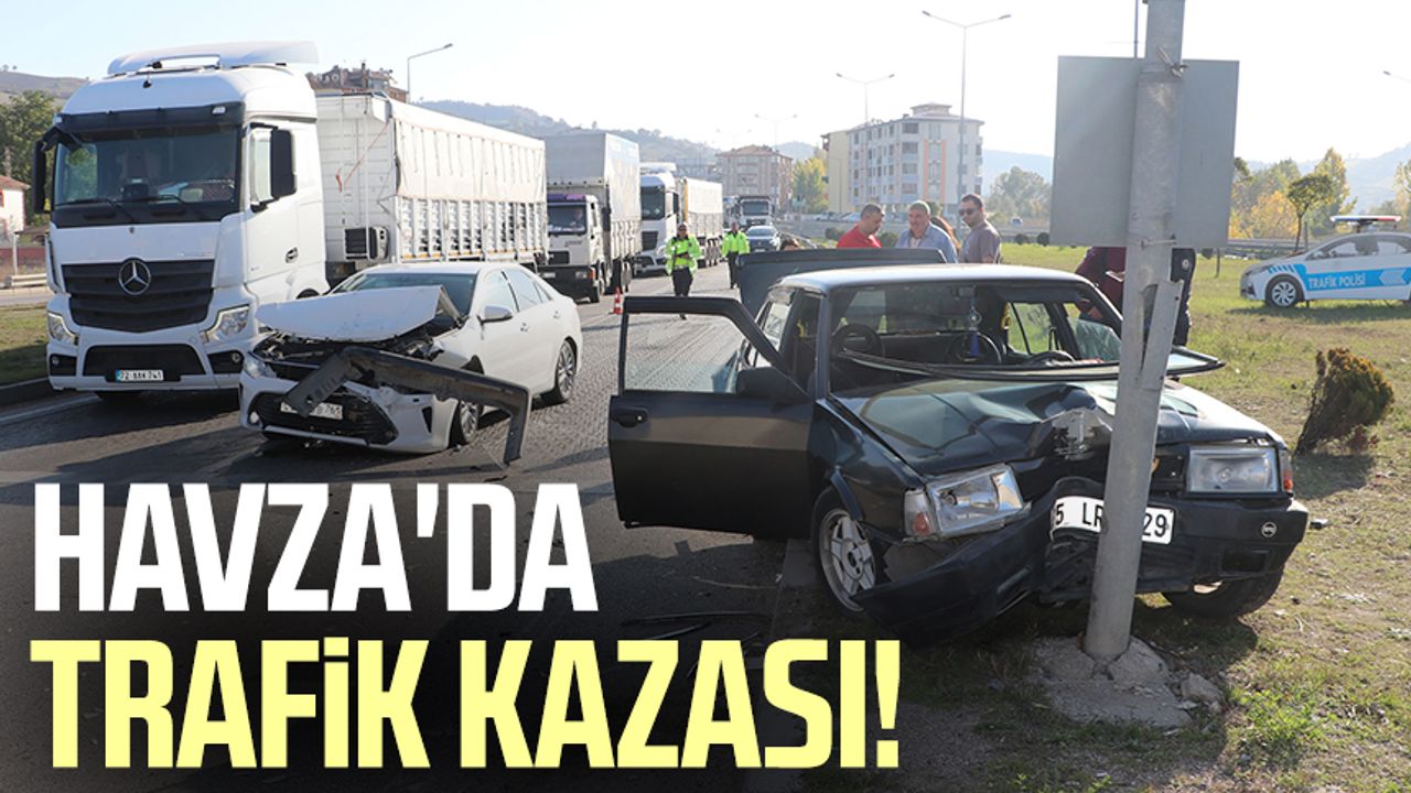 Havza'da trafik kazası!