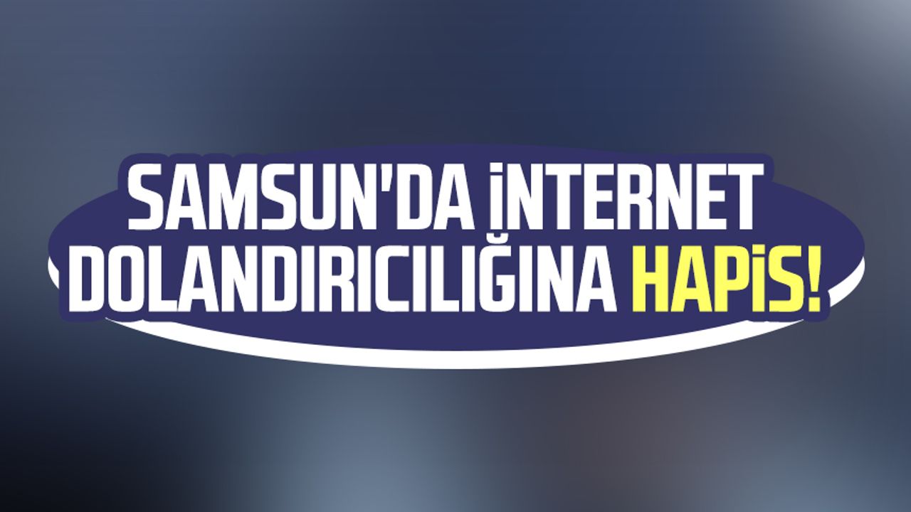 Samsun'da internet dolandırıcılığına hapis!