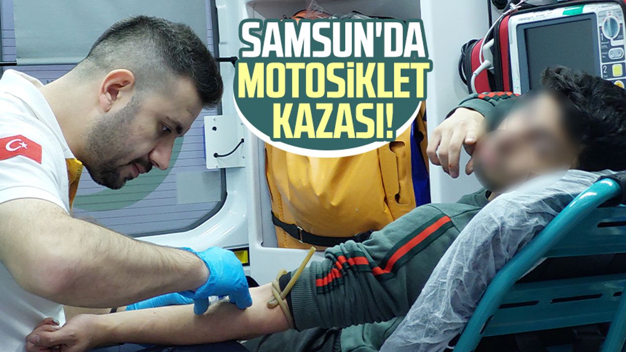 Samsun'da motosiklet kazası!