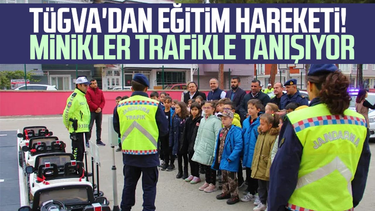 TÜGVA'dan eğitim hareketi! Samsun'da minikler trafikle tanışıyor