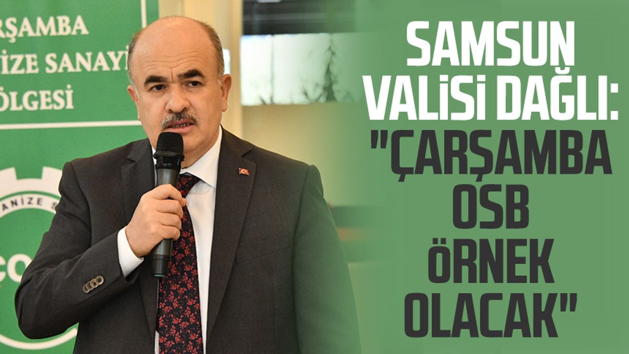 Samsun Valisi Zülkif Dağlı: "Çarşamba OSB örnek olacak"