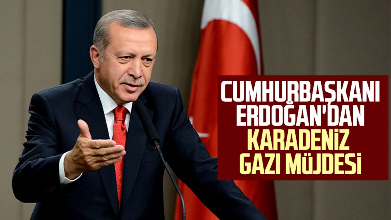 Cumhurbaşkanı Erdoğan'dan Karadeniz gazı müjdesi
