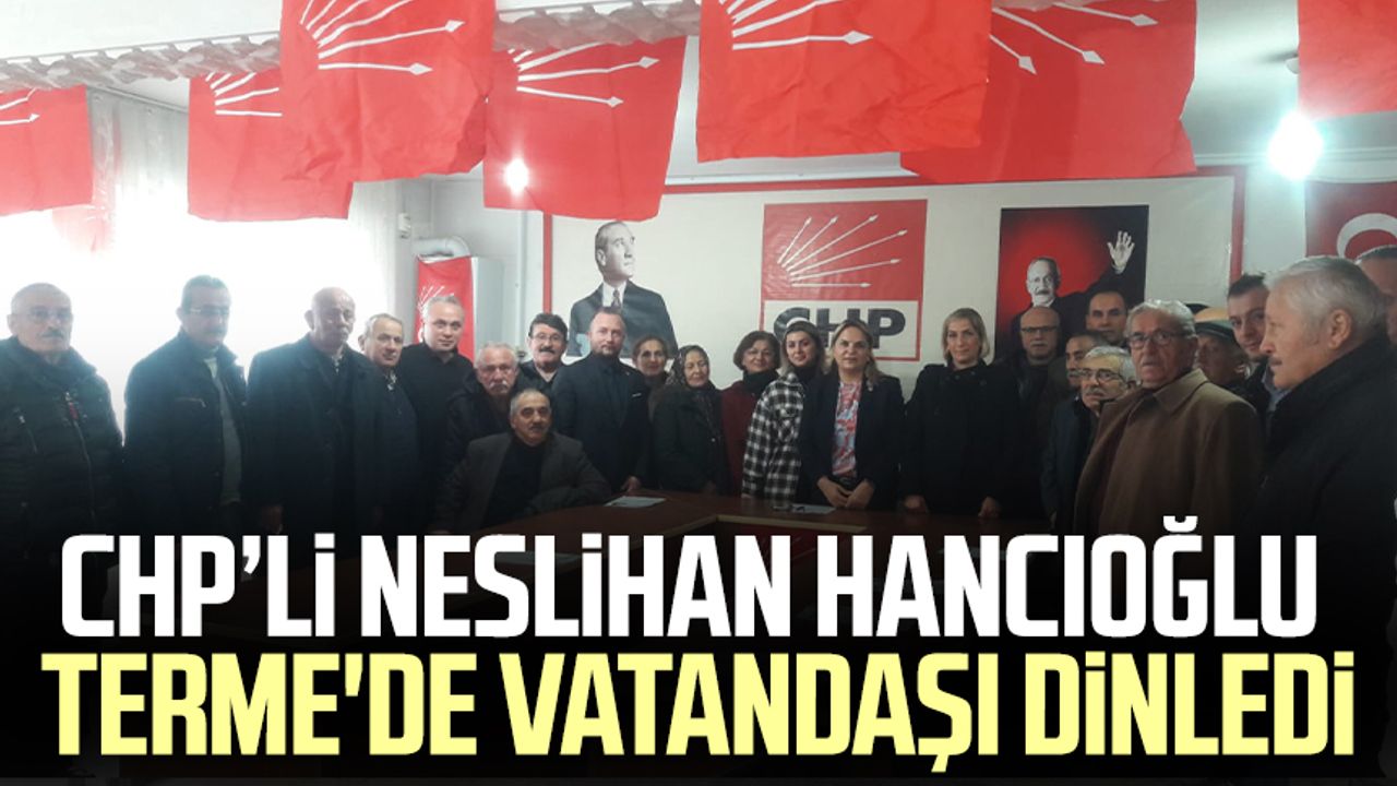 CHP Samsun Milletvekili Neslihan Hancıoğlu Terme'de vatandaşı dinledi