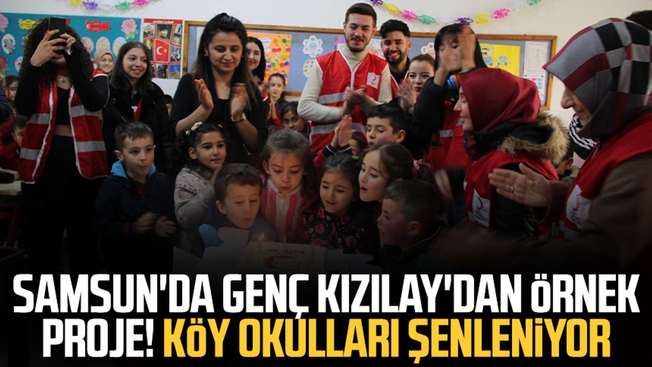 Samsun'da Genç Kızılay'dan örnek proje! Köy okulları şenleniyor
