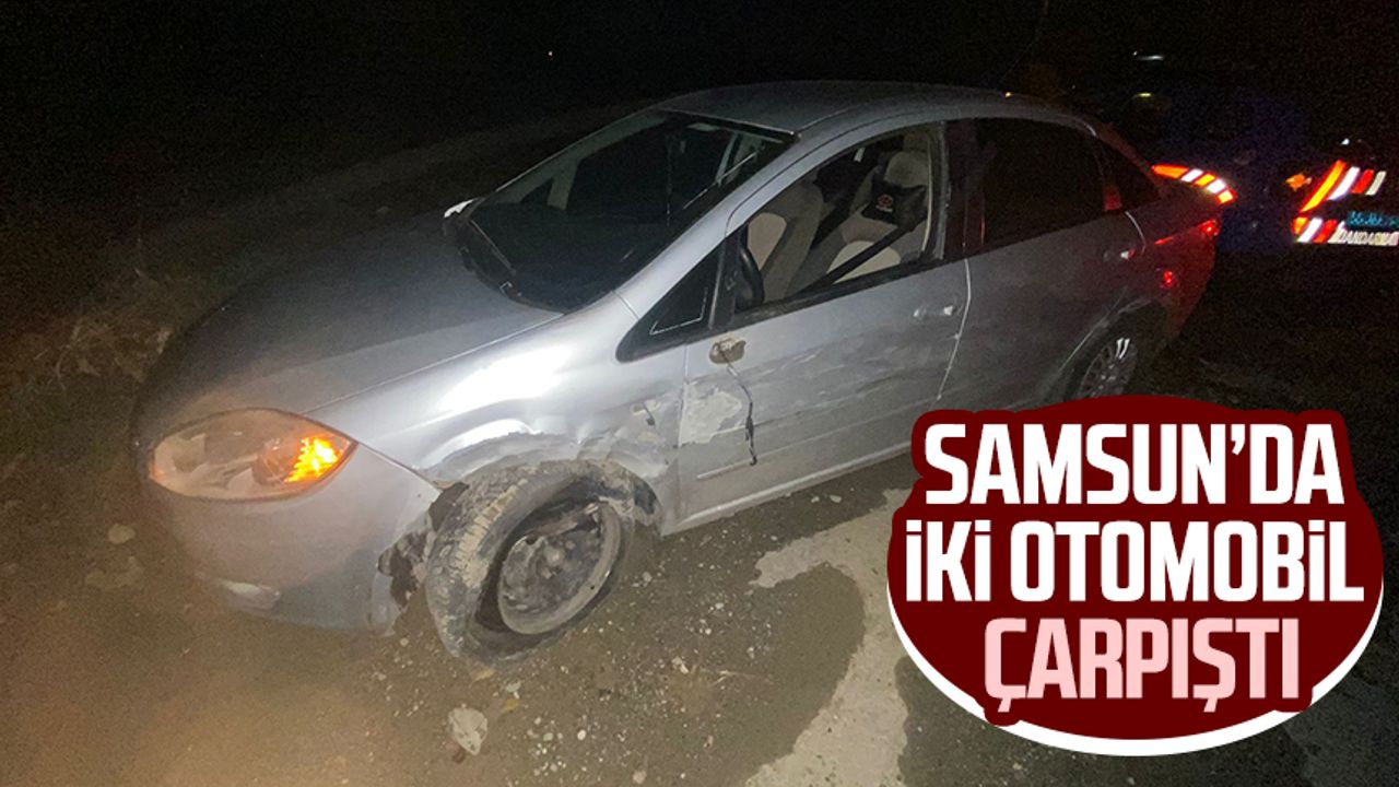 Samsun’da iki otomobil çarpıştı