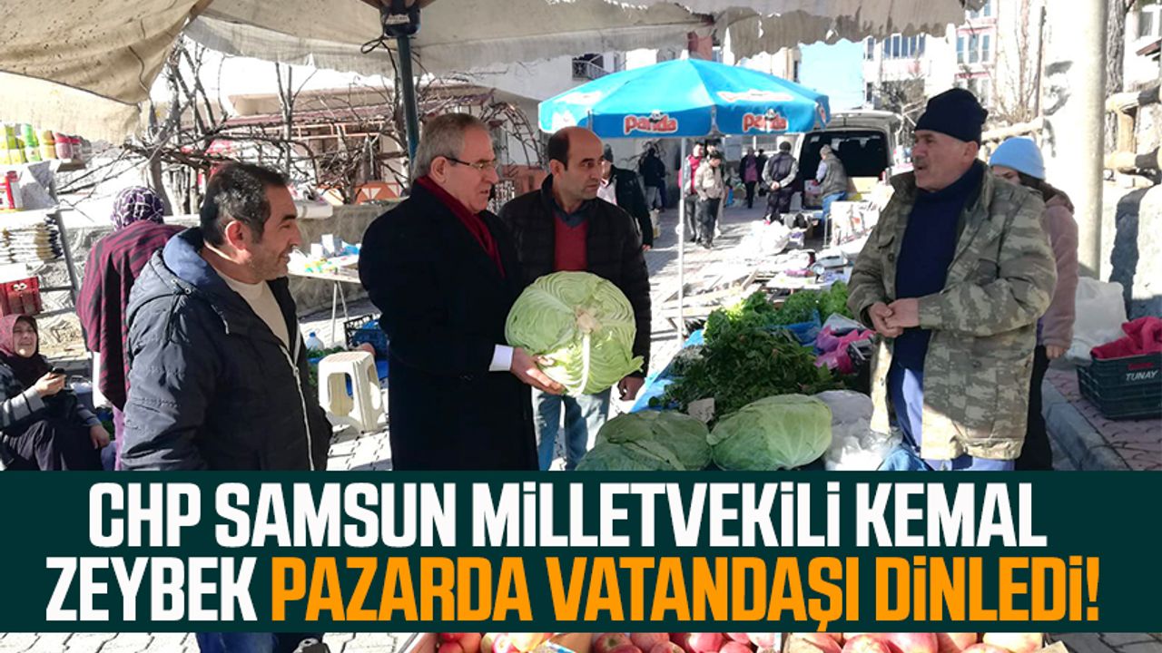 CHP Samsun Milletvekili Kemal Zeybek pazarda vatandaşı dinledi!