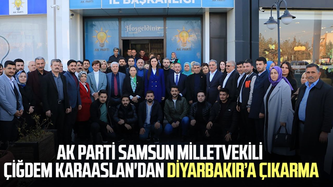AK Parti Samsun Milletvekili Çiğdem Karaaslan'dan Diyarbakır’a çıkarma   