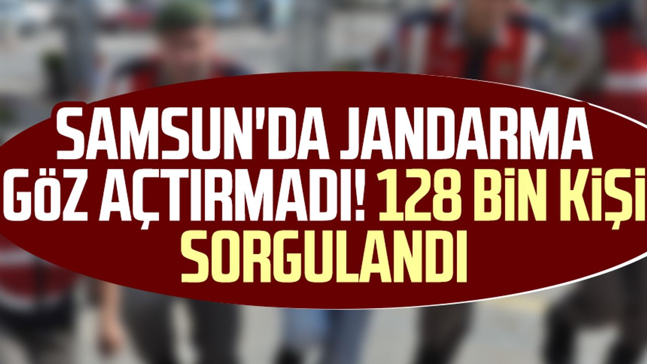 Samsun'da jandarma göz açtırmadı! 128 bin kişi sorgulandı