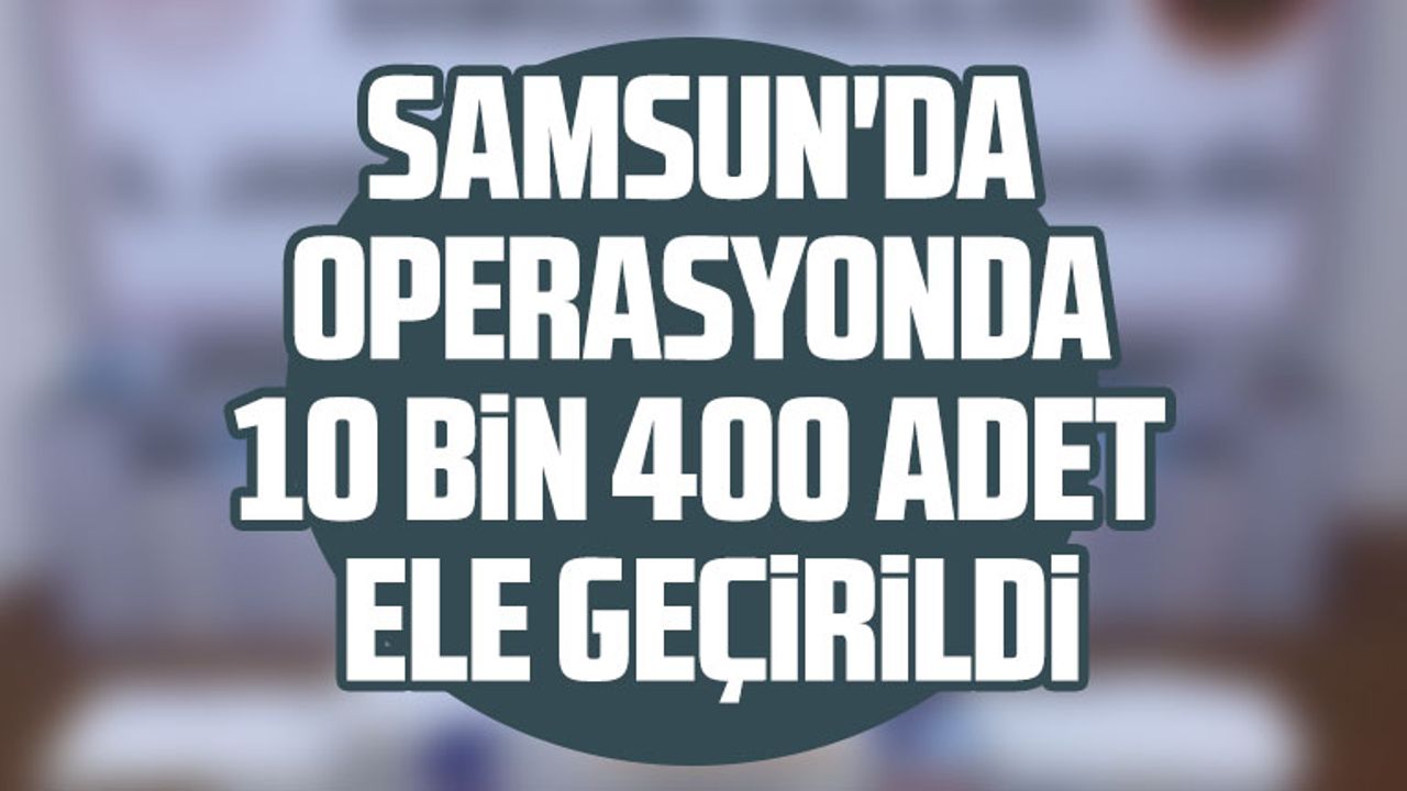 Samsun'da operasyonda 10 bin 400 adet ele geçirildi