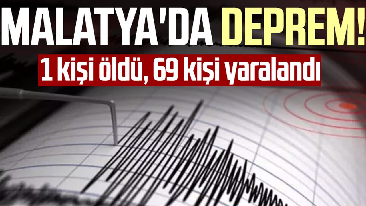 Malatya'da 5.6 şiddetinde yeni deprem! 1 kişi öldü, 69 kişi yaralandı