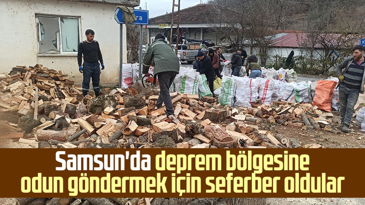 Samsun'da vatandaşlar deprem bölgesine odun göndermek için seferber oldu
