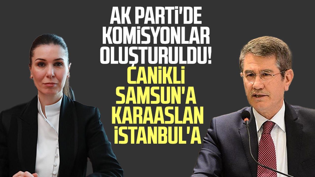 AK Parti'de komisyonlar oluşturuldu! Canikli Samsun'a Karaaslan İstanbul'a