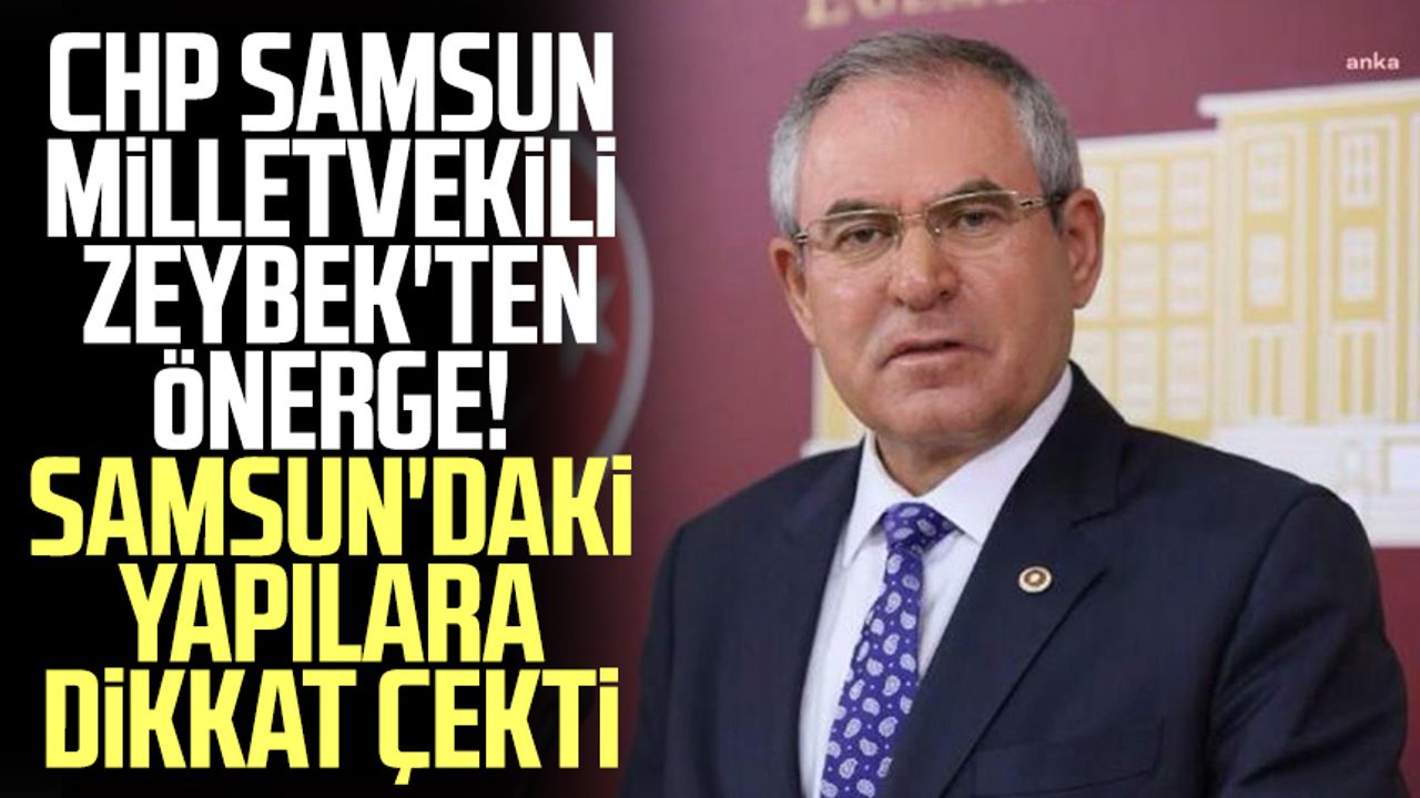 CHP Samsun Milletvekili Kemal Zeybek'ten önerge! Samsun'daki yapılara dikkat çekti 