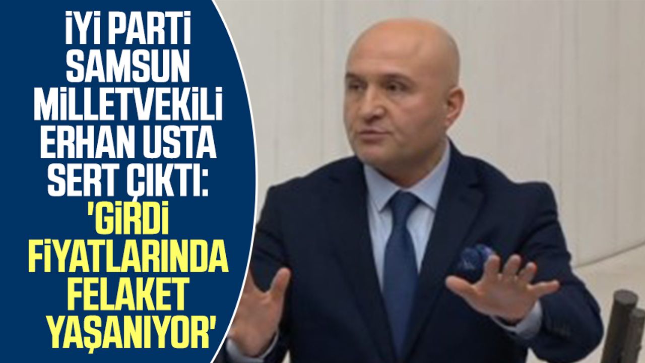 İYİ Parti Samsun Milletvekili Erhan Usta sert çıktı: 'Girdi fiyatlarında felaket yaşanıyor'