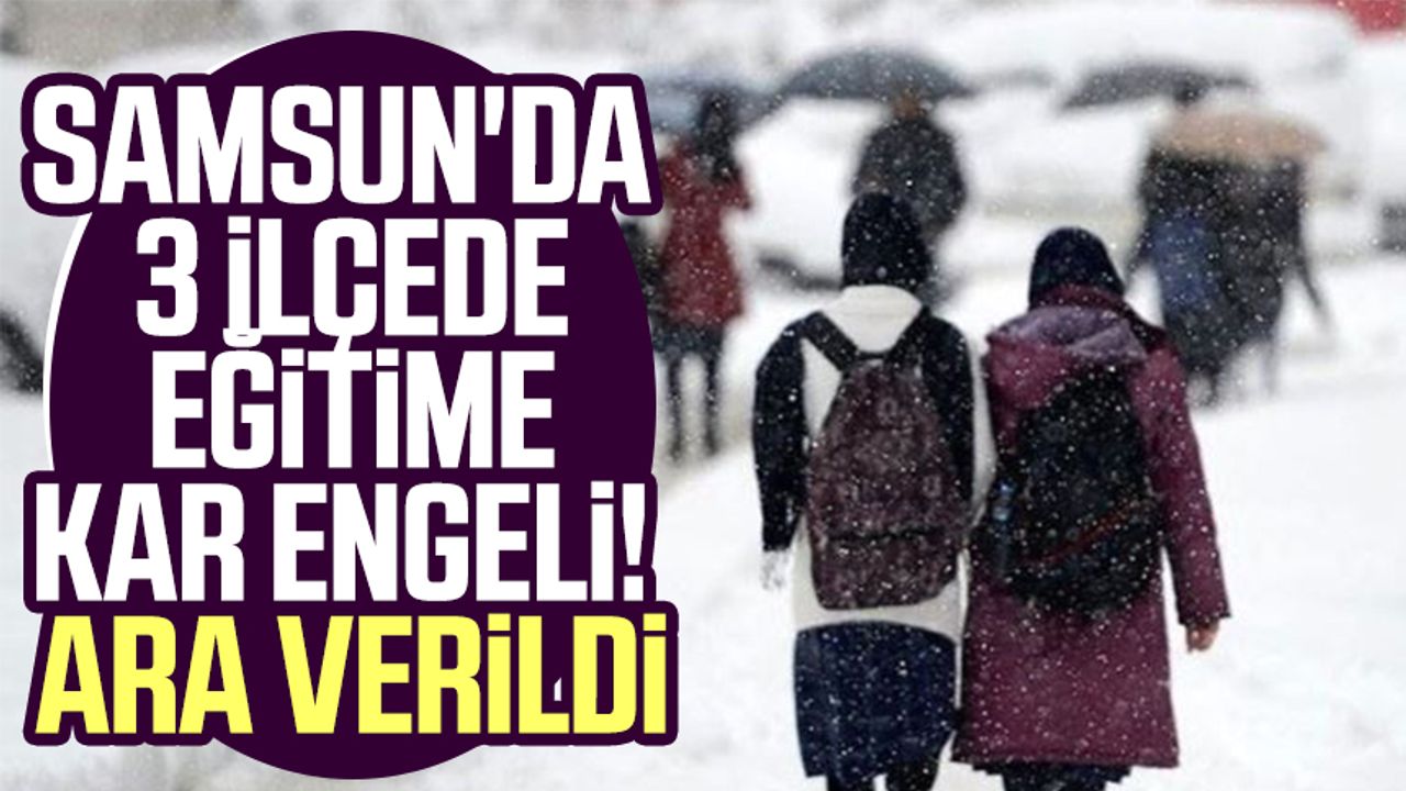 Samsun'da 3 ilçede eğitime kar engeli! Ara verildi