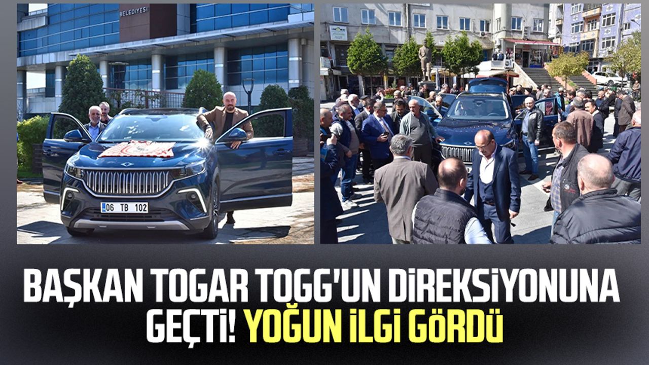 Tekkeköy Belediye Başkanı Hasan Togar TOGG'un direksiyonuna geçti! Yoğun ilgi gördü