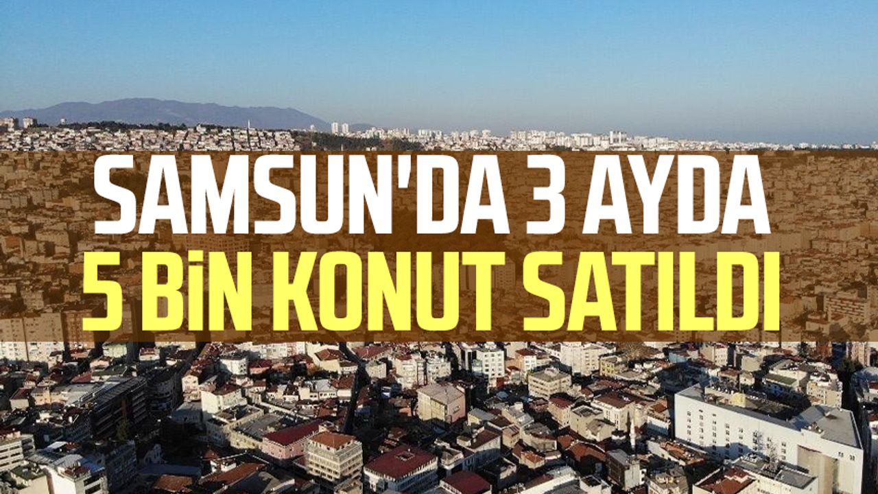TÜİK duyurdu! Samsun'da 3 ayda 5 bin konut satıldı