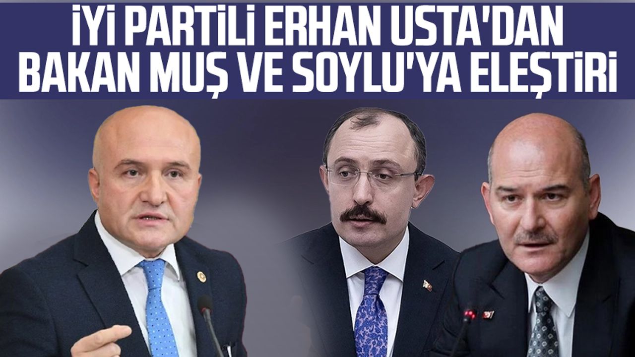 İYİ Partili Erhan Usta'dan Bakan Muş ve Soylu'ya eleştiri