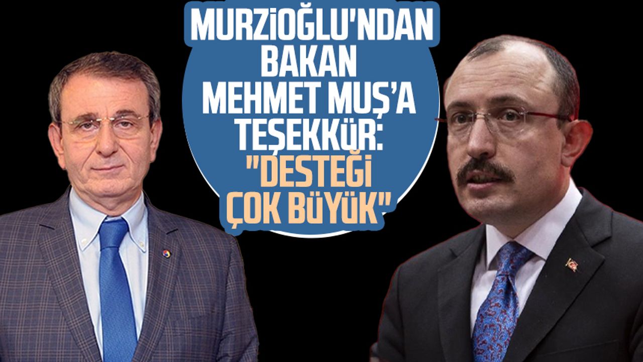 Samsun TSO Yönetim Kurulu Başkanı Salih Zeki Murzioğlu'ndan Bakan Mehmet Muş’a teşekkür: "Desteği çok büyük"