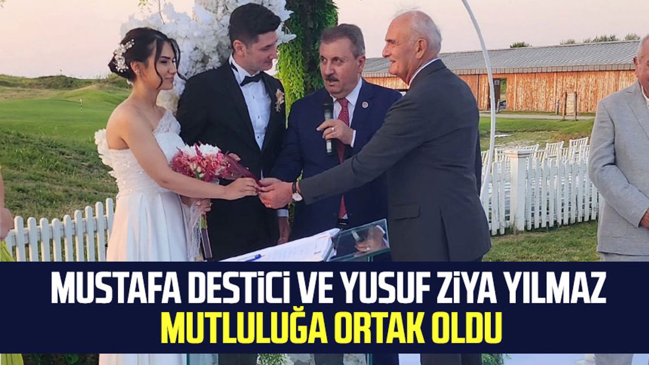 BBP Genel Başkanı Mustafa Destici ve AK Parti Samsun Milletvekili Yusuf Ziya Yılmaz mutluluğa ortak oldu