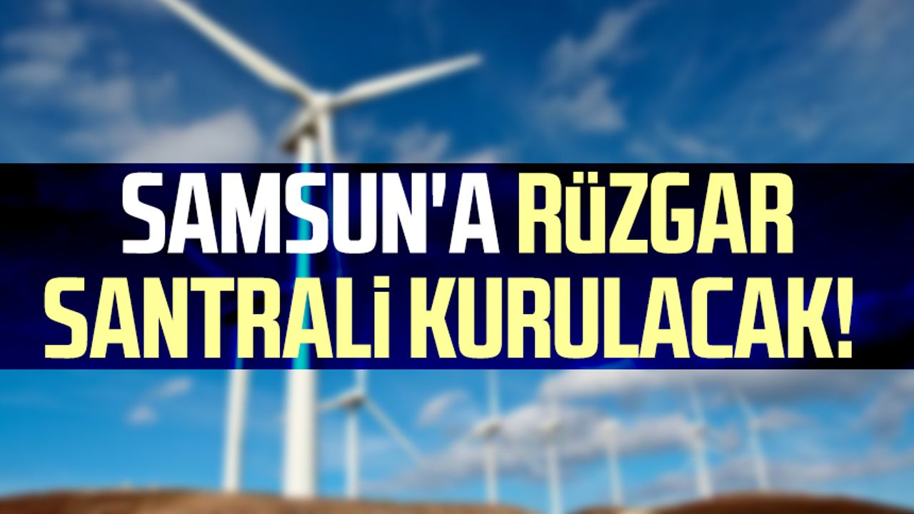 Samsun'a rüzgar santrali kurulacak!
